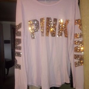 VS PINK long sleve w/sequin